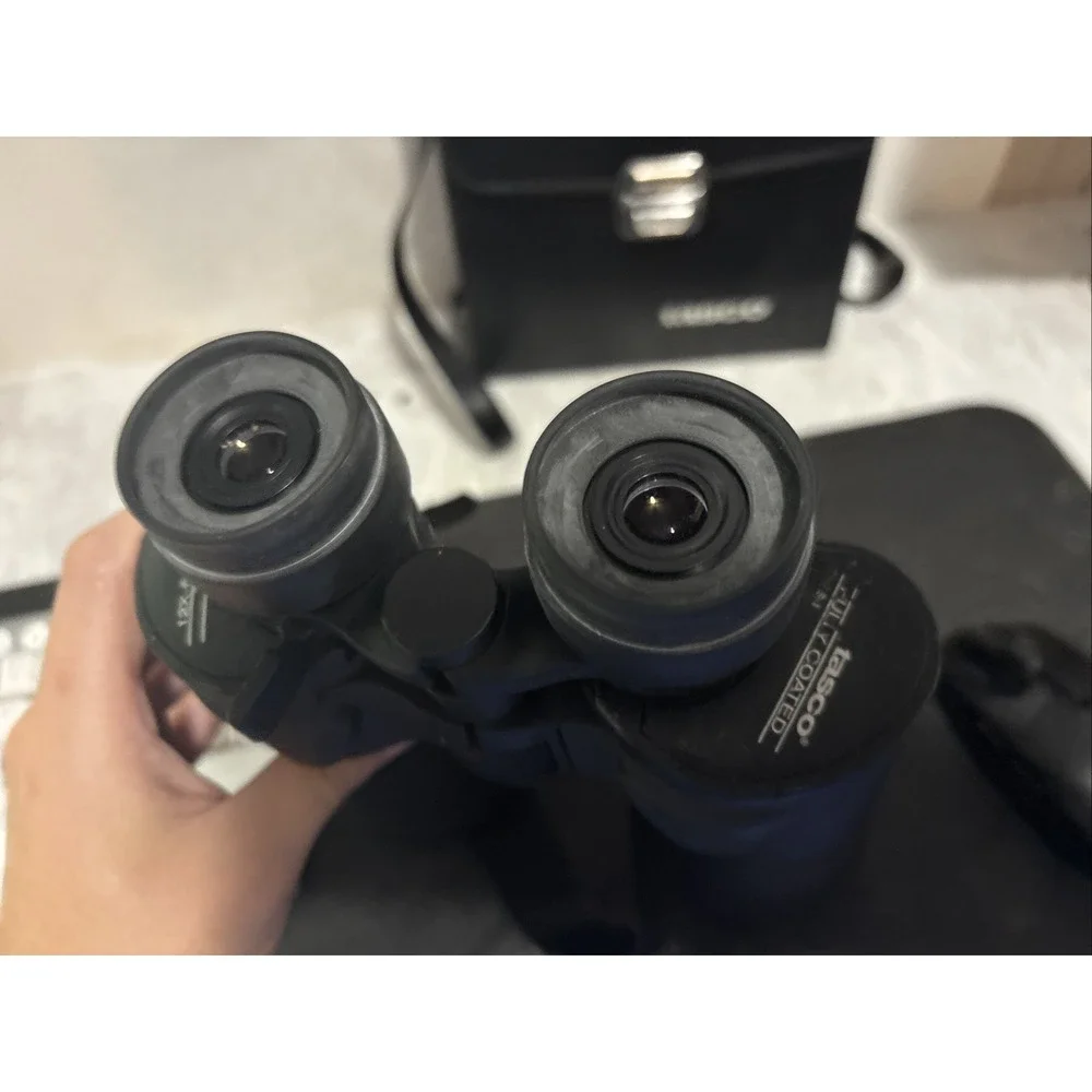 Tasco Binoculars 12x-60x70mm Zoom Black Good 124RB-1 Fully Coated with Case